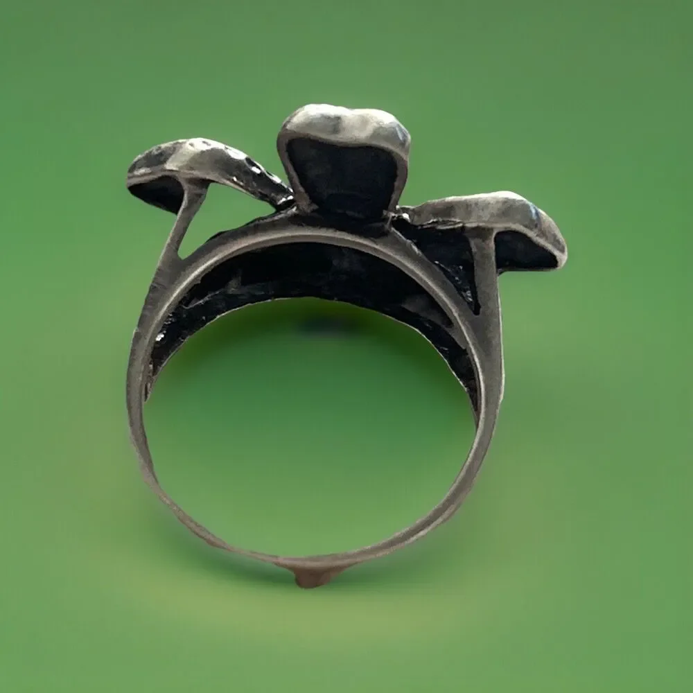 Silpada Textured Silver Floral Ring Sterlibg Silver - Picture 3 of 6